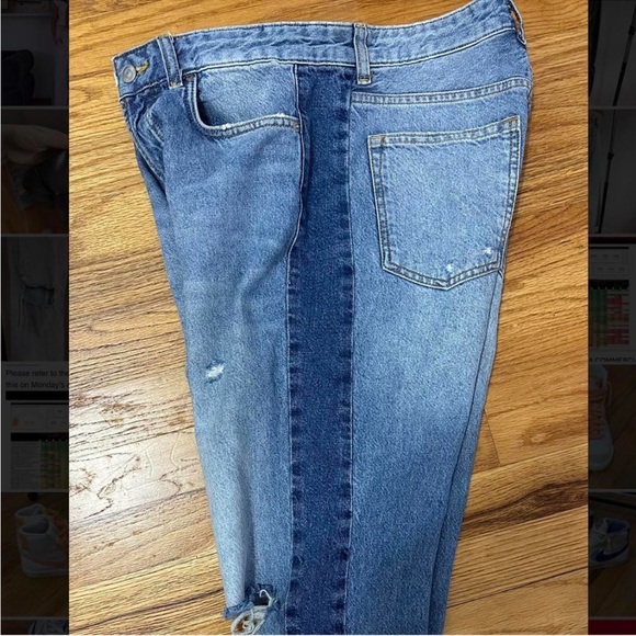 Straight fit two toned jeans - Picture 3 of 5